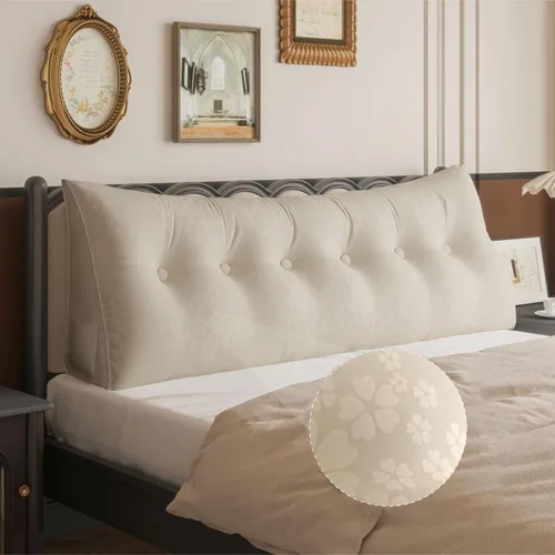 Miniatura 56 de Almohada WOWMAX grande de apoyo con forma triangular, almohada con forma de cuña para respaldo o lectura, cabecero para el día de la Madre