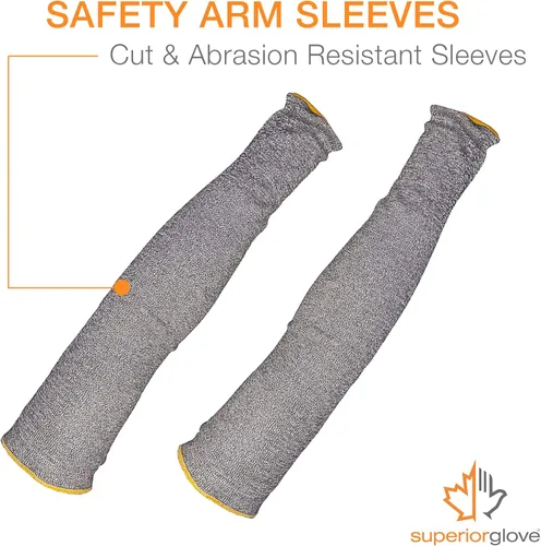 Miniatura 2 de Manga resistente al corte, Stay Cool gris de TenActiv sin agujero para el pulgar, longitud de 18", M, gris Sin orificio para el pulgar