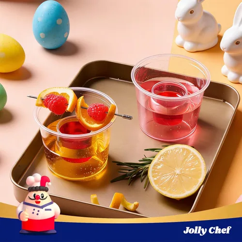 Miniatura 4 de JOLLY CHEF 100 vasos de bombardero desechables, vasos de plástico transparente de 4 onzas, altamente duraderos y reutilizables, perfectos para tomas