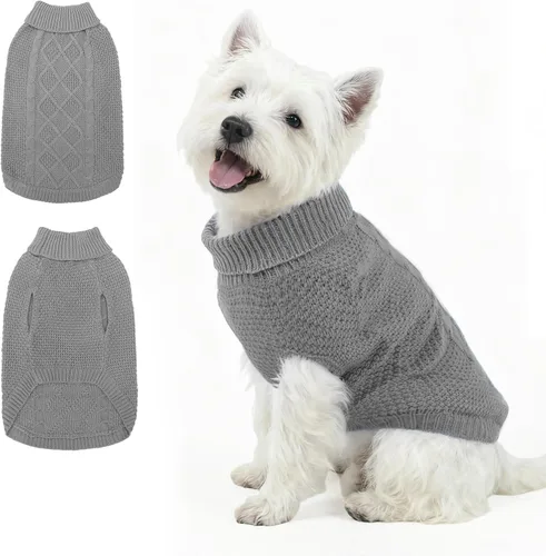 Miniatura 34 de Mihachi Suéteres para Perros Pequeños y Medianos Niña o Niño, Camisa Cálida y Suave para Perros, Abrigo para Perros para Clima Frío con Cuello