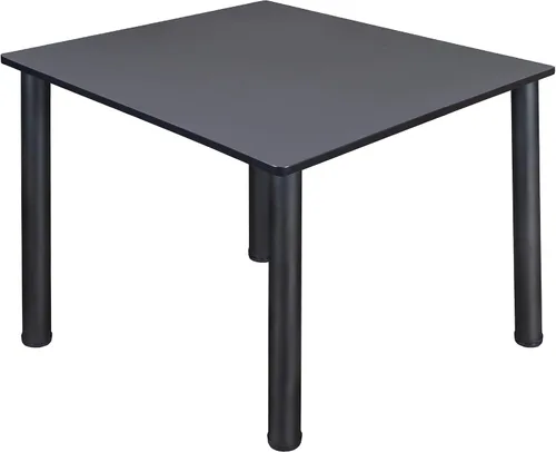 Miniatura 37 de Regency Kee - Mesa cuadrada pequeña para sala de descanso de 30 pulgadas, parte superior de cerezo, patas negras