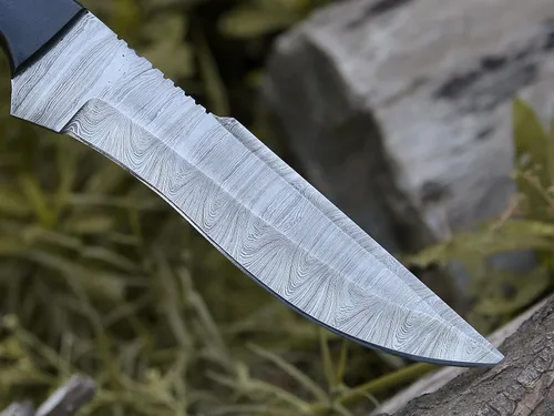 Miniatura 8 de HMC - Cuchillo de acero de damasco, cuchillos de caza de hoja fija, cuchillo de caza de ciervos de espiga completa, cuchillo de manualidades