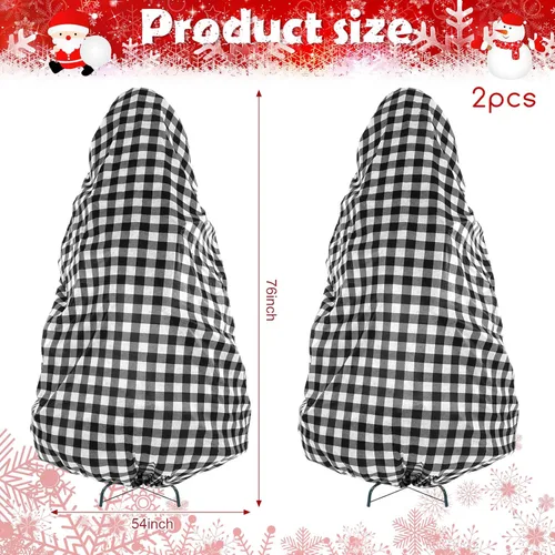 Miniatura 3 de 2 bolsas grandes de almacenamiento para árbol de Navidad con cordón para árboles de 7.5 pies, cubiertas para contenedores de almacenamiento