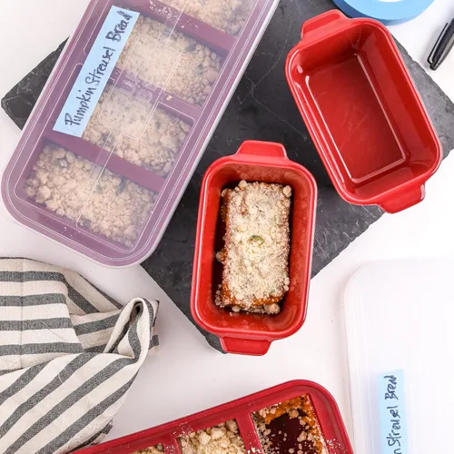Miniatura 4 de Souper Cubes Juego de 4 platos para hornear de cerámica de 2.0-5 x 3 pulgadas para horno, fabricados en Estados Unidos, mini platos de cerámica