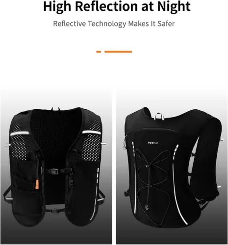 Miniatura 5 de ECOHUB Chaleco de Hidratación para Correr, Mochila Ligera y Transpirable con Bolsa de Agua de 2L Mochila de Día para Senderismo, Trail Running