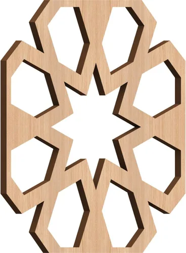 Miniatura 33 de Jackson Decorative Fretwork Wood Wall Panels, Large, 23 3/8" W x 23 3/8" H x 1/4" T, Cherry