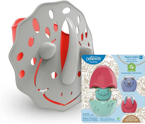 Miniatura 10 de Dr. Brown's Huevos de Dino de Limpieza Flotantes y Eclosionadores, Juguete de Baño y Piscina Multiusos Interactivo para Niños Pequeños, 6m+, Libre