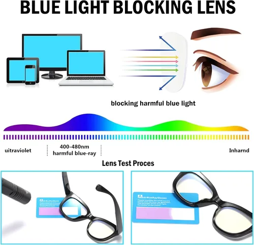 Miniatura 4 de Oversized Reading Glasses for Women,3 Pack Blue Light Blocking Computer Spring hinge Readers 6MIX-C1