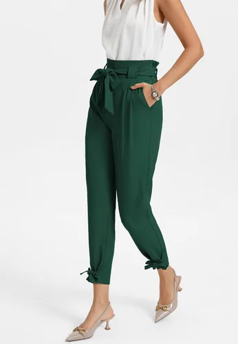 Miniatura 3 de GRACE KARIN - Pantalón deportivo tipo lápiz para mujer, diseño informal de tiro alto para el trabajo, con lazo y bolsillos