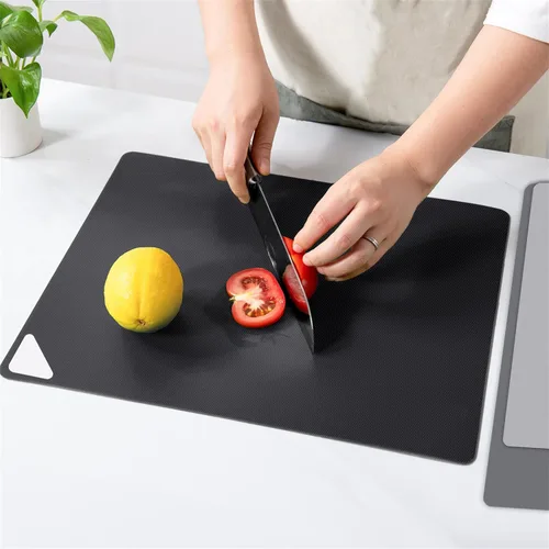 Miniatura 7 de WK Tablas de cortar de plástico flexibles para cocina, 6 piezas de alfombrillas de tabla de cortar, hojas finas para tabla de cortar, aptas