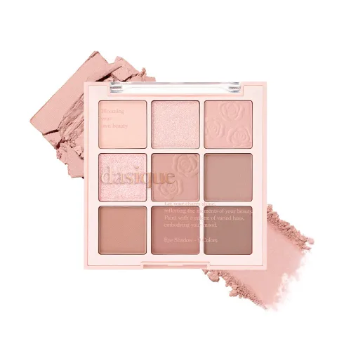 Miniatura 11 de dasique - Paleta de sombras #01 Sugar Brownie, libre de crueldad, 9 tonos combinables en acabados mate suave y brillante con hermosas perlas