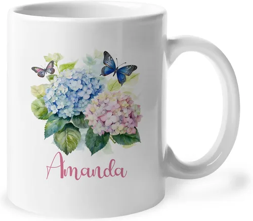 Miniatura 16 de Taza personalizada para amantes de los girasoles con nombre, regalos personalizados para amantes de las flores, taza de café de cerámica