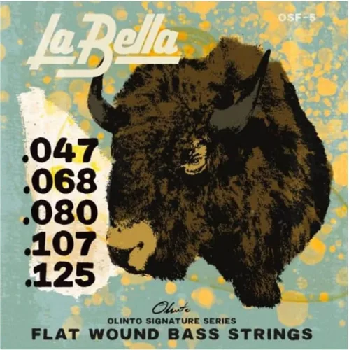Miniatura 2 de La Bella OSF-4 Olinto Signature Series Flat Wound Bass String Set 47-107