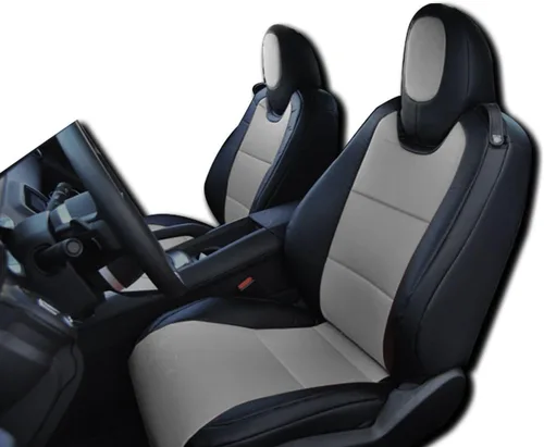 Miniatura 9 de Funda para asiento para Chevy Camaro, cuero artificial, hecha a medida, Negro