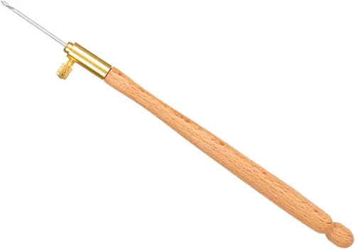 Miniatura 3 de Ganchos de madera francesa, aguja de bordado francés de ganchillo, mango con 3 agujas, juego de herramientas francesas antibordadas para bordar