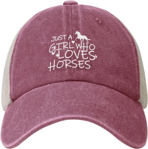 Miniatura 12 de Just Girl Who Loves Horse - Gorra de béisbol para mujer, ajustable, de moda, de algodón