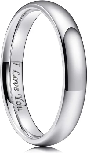 Miniatura 69 de King Will Alianza de boda de acero inoxidable 316L para hombres y mujeres, anillo de boda de 0.31 a 0.315 pulgadas de ancho, chapado en negro