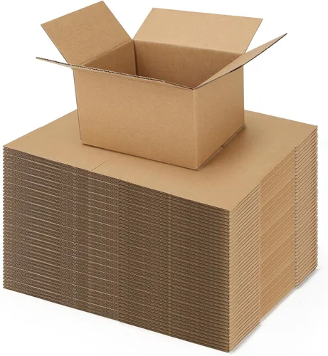 Miniatura 12 de Cajas de envío con embalaje de 8 x 6 x 4 pulgadas, cajas de cartón corrugado pequeñas de kraft para mudanzas, envíos por correo, 25 unidades 25