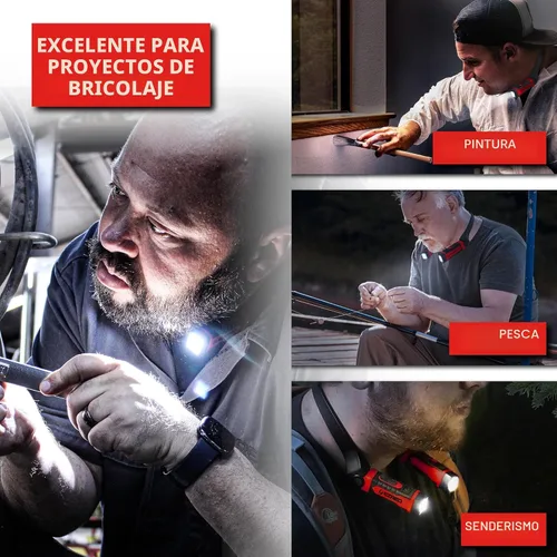 Miniatura 3 de EZRED ANYWEAR - Luz de cuello recargable para iluminación manos libres - NK15, luz perfecta para mecánicos, camping, caza, proyectos de bricolaje