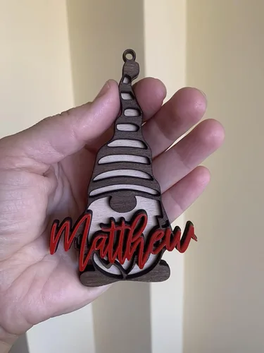 Miniatura 9 de Gnomos de Navidad personalizados, adorno de nombre personalizado, nombres cortados con láser, regalos para niños, Navidad 2025, decoraciones