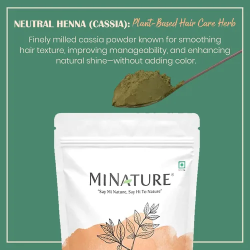 Miniatura 2 de minature Polvo de henna neutra pura (Cassia Obovata) para acondicionamiento del cabello No añade color al cabello Mascarilla 100% herbaria