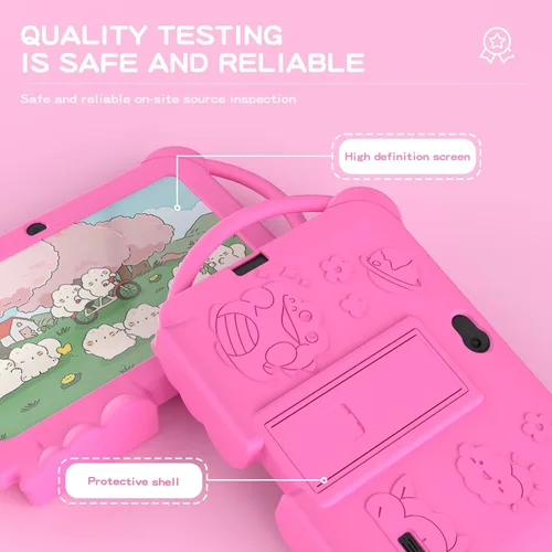 Miniatura 7 de NOVOJOY Tableta para niños de 7 pulgadas para niños, tabletas Android para niños pequeños, tableta para niñas y niños con cubierta protectora de 32