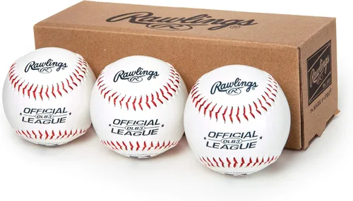Rawlings | Pelotas de béisbol oficiales de la liga para uso recreativo y práctica | OLB3 | Para jóvenes/8U | Juego de 3