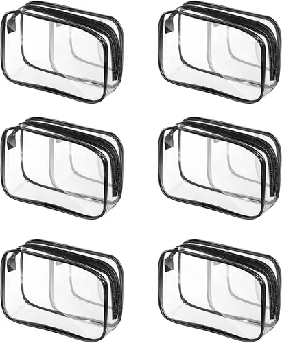 Miniatura 10 de Bolsas de cosméticos transparentes para mujeres y hombres, bolsas de aseo impermeables, bolsas de maquillaje de PVC, estuche organizador