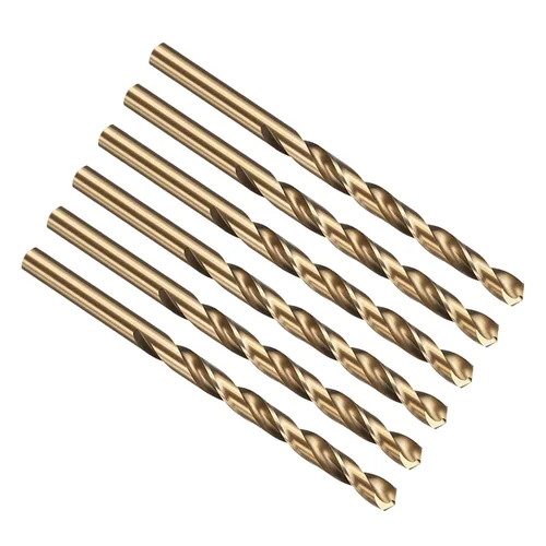 Miniatura 255 de PATIKIL Broca Jobber de 0.039 in, vástago recto M35 cobalto 5% acero de alta velocidad 135° acabado dorado para metal duro de acero inoxidable - 2
