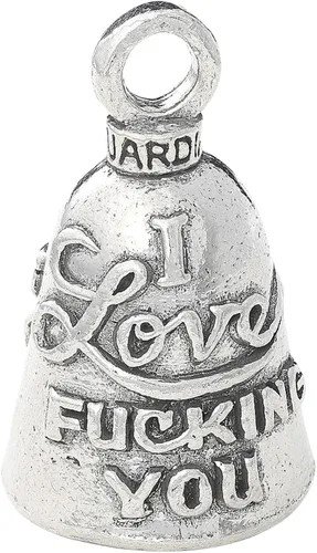 Miniatura 14 de Guardian Bell Campana de buena suerte con llavero y bolsa de regalo de terciopelo negro Campana de motocicleta Peltre sin plomo Hecho