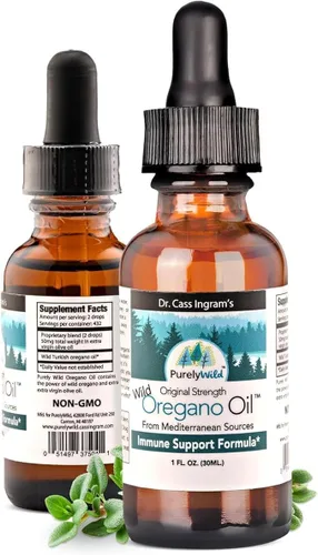 Miniatura 9 de PURELY WILD Extra Power - Gotas líquidas de aceite de orégano – Fórmula mediterránea cosechada silvestre del Dr. Cass Ingram – Vulgare de Origanum