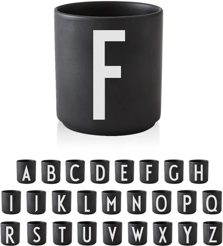 Miniatura 18 de Design Letters Taza de café con inicial A-Z Taza de café de Navidad con monograma para hombres, mujeres, tazas de porcelana de 11 onzas, taza