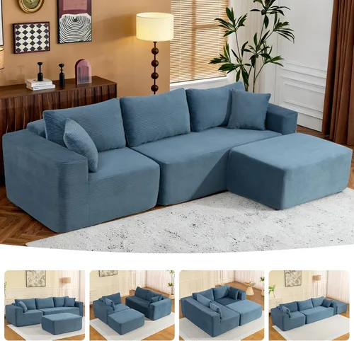Miniatura 15 de Brage Living Sofá modular modular 2025 de 108 pulgadas, cómodo sofá modular sin hueso con diván en forma de L, sofá de asiento profundo para sala