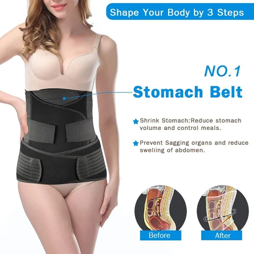 Miniatura 2 de Faja modeladora para recuperación posparto, 3 en 1, para abdomen/cintura/pelvis
