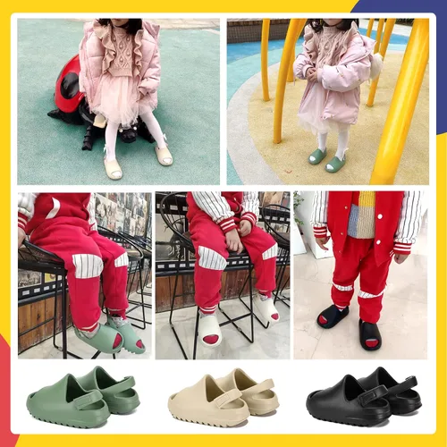 Miniatura 6 de AIMINUO Sandalias de verano para niños pequeños, sandalias antideslizantes para la ducha, playa, piscina, sandalias blancas para niños y niñas