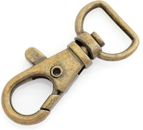 CRAFTMEMORE Broches giratorios de langosta clásicos con cierre de gatillo CS10, clip para patio de tierra para bolsa de 1/2 pulgada, paquete de 10