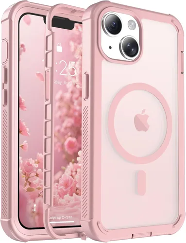 Miniatura 57 de jaroco - Funda magnética compatible con MagSafe para iPhone 11 de 6.1 pulgadas; protección de grado militar contra caídas, de doble capa