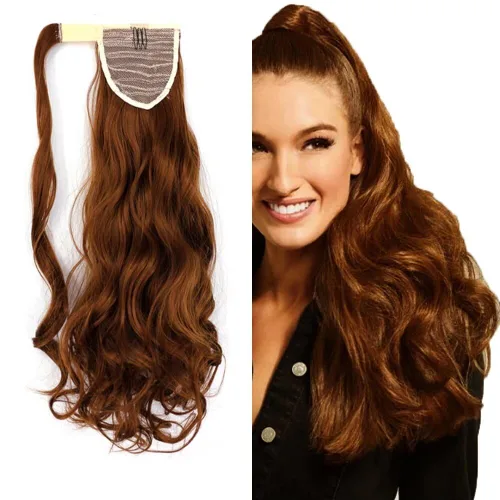 Miniatura 31 de Extensión de cola de caballo de 18 pulgadas para mujer, 3.53 onzas, fibra sintética natural japonesa resistente al calor, color negro azabache #1