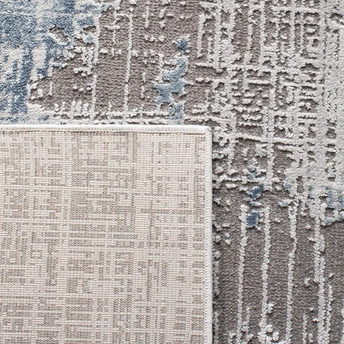 Miniatura 7 de SAFAVIEH Craft Collection - Alfombra de área de 9 x 12 pies, gris y azul, diseño abstracto moderno, no desprende pelusa y de fácil cuidado, ideal