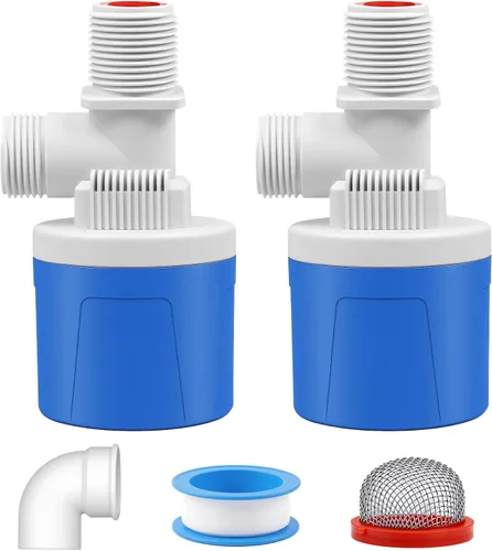 Miniatura 10 de Válvula de flotador de agua de entrada superior lateral de 1/2 pulgada, paquete de 2 válvulas de flotador de canal de agua, válvula de flotador