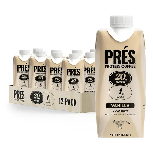 Miniatura 11 de PRES - Café proteico, variedad, alto en proteínas, cerveza fría real, 0.71 onzas de proteína, 0.4 oz de azúcar, 100 calorías, aperitivos