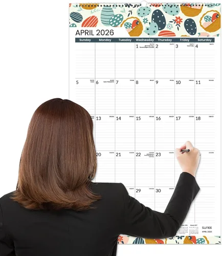 Miniatura 13 de SUNEE Calendario de pared grande 2026-2027, 22.75 x 15.5 pulgadas, calendario de julio de 21 meses (finaliza marzo de 2028), vertical extragrande