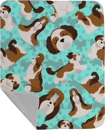 Miniatura 46 de Caroline's Treasures MLM1042LQB Airedale Terrier - Manta acolchada de 50 x 60 pulgadas, diseño de ilustraciones para cama, sofá, suave y ligera