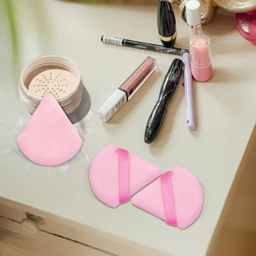 Miniatura 8 de 16 Esponjas de Maquillaje Triangulares, Esponja de Maquillaje Facial para Polvo Suelto Corporal Herramienta de Belleza Rosa