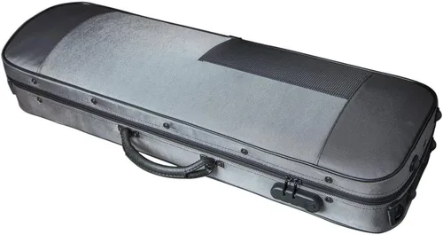 Miniatura 3 de Paititi 5001L Stylus - Estuche para violín de tamaño completo, color gris con cerradura de combinación, bolsa extraíble y múltiples soportes