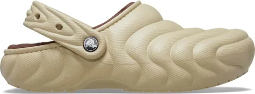 Crocs Zuecos Unisex para Adultos Classic Lined Overpuff y Geometric Fuzzy color fantasía (Moth)