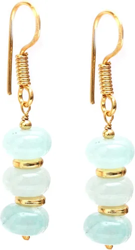 Miniatura 38 de Gempires - Aretes ligeros con cuentas hechas a mano, hipoalergénicos, chapados en oro, aretes colgantes para mujer