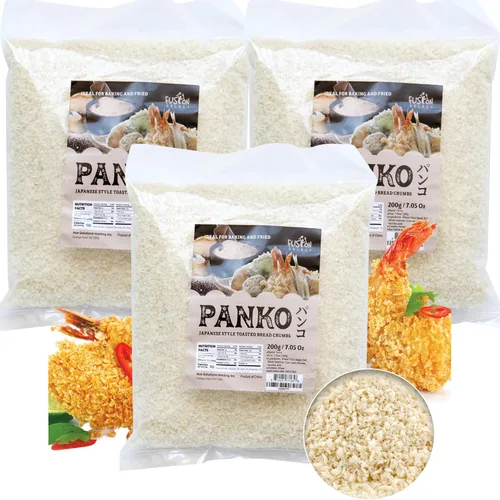 Fusion Select 3 paquetes de pan rallado panko - Pan rallado vegano tostado estilo japonés para empanar, freír, hornear - Para pollo frito y cerdo,