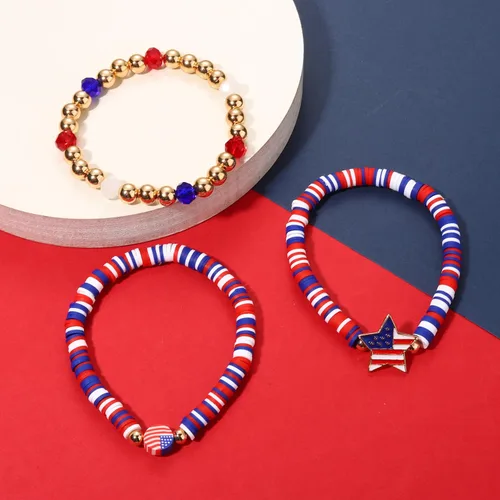 Miniatura 74 de Surfer Heishi - Pulseras apilables para mujer, apilables, de vinilo arcoíris, disco de arcilla, pulseras elásticas para la amistad, joyería bohemia