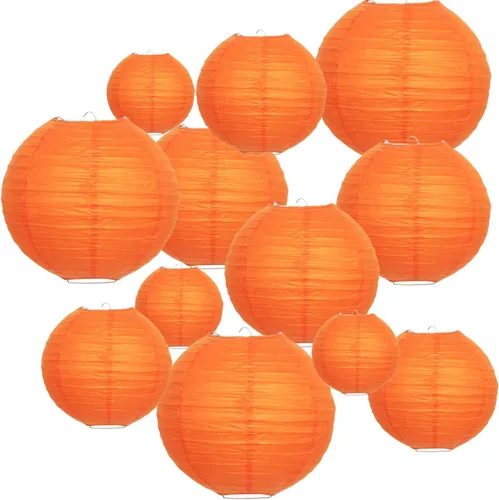 Miniatura 8 de 10 linternas de papel blanco para decoración de fiesta, 16 pulgadas, grandes, de papel redondo chino, para colgar, linternas gigantes